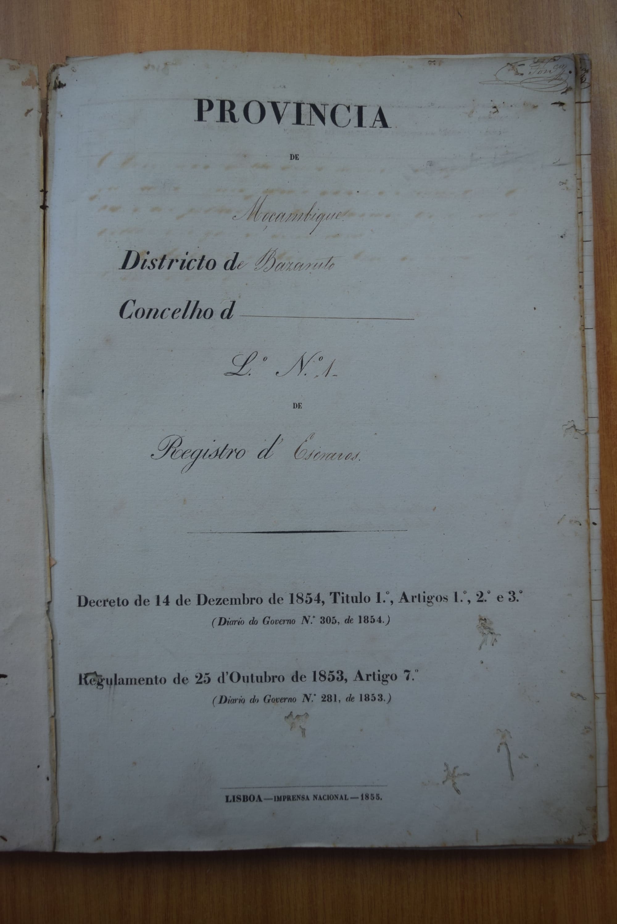 Register of Slaves of Bazaruto