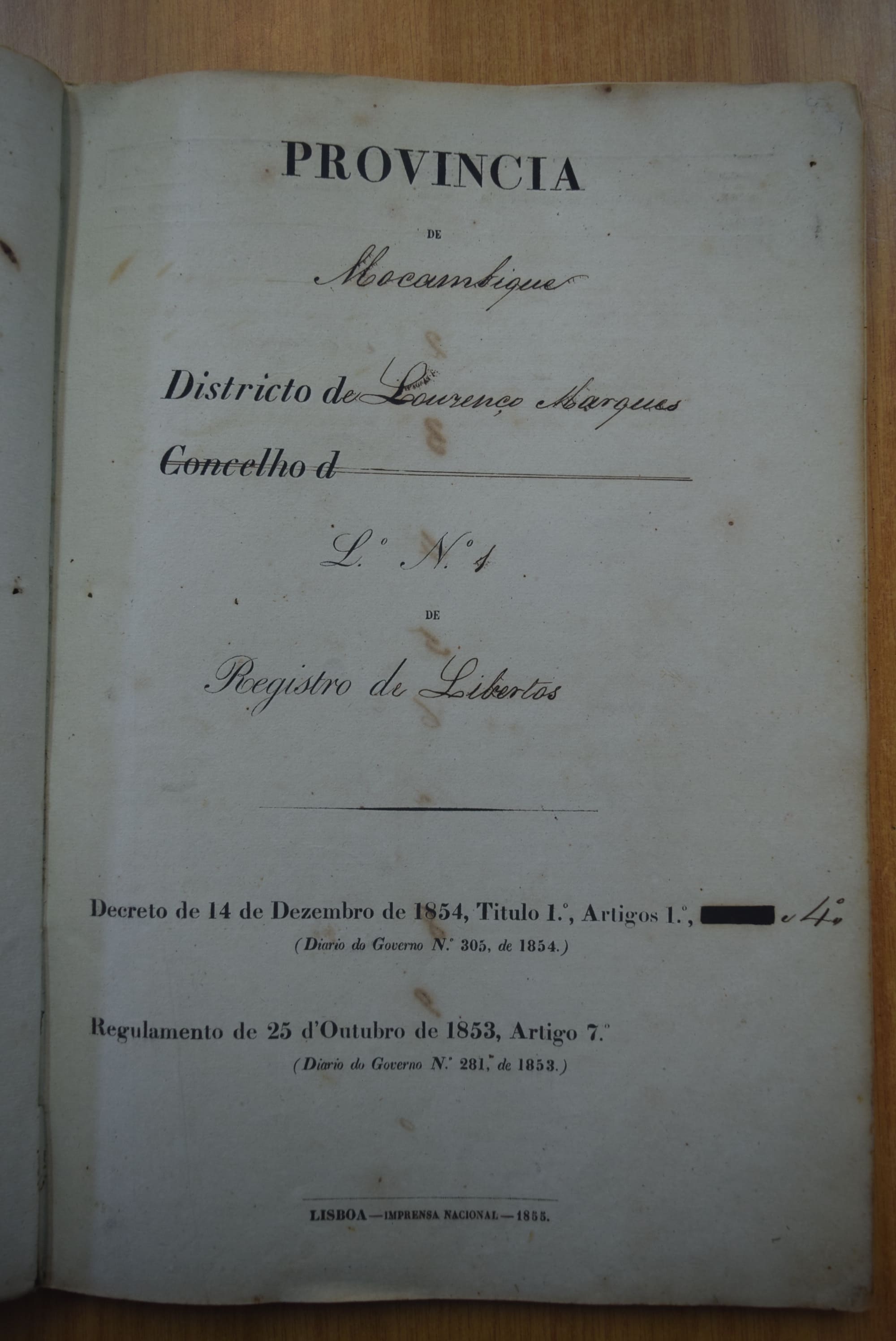 Register of Freed Africans of Lourenço Marques